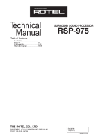 Rotel RSP-975 - Technical manual
